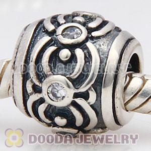 925 Solid Silver European Style Beads with Stone