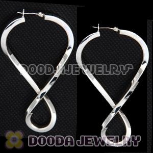 Fashion Plated Silver Infinity Earrings Wholesale