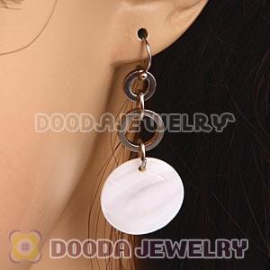 Fashion Mother Of Pearl White Sea Shell Earrings Wholesale