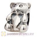 Solid Sterling Silver Charm Jewelry Bear Beads and Charms