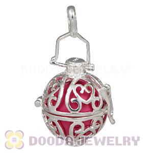 18mm Harmony Chime Ball In Silver Plated Filigree Cage Pendant Wholesale