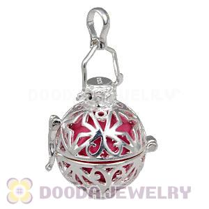 18mm Harmony Chime Ball In Silver Plated Filigree Cage Pendant Wholesale