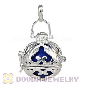20mm Harmony Chime Ball In Silver Plated Filigree Cage Pendant Wholesale