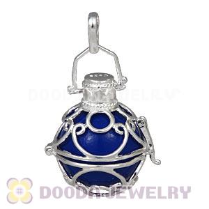 20mm Harmony Chime Ball In Silver Plated Filigree Cage Pendant Wholesale