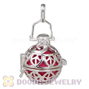 18mm Harmony Chime Ball In Silver Plated Filigree Cage Pendant Wholesale