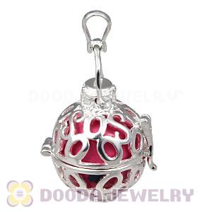 18mm Harmony Chime Ball In Silver Plated Filigree Cage Pendant Wholesale