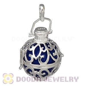 20mm Harmony Chime Ball In Silver Plated Filigree Cage Pendant Wholesale