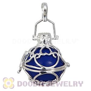 20mm Harmony Chime Ball In Silver Plated Filigree Cage Pendant Wholesale