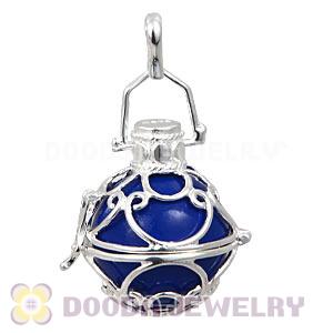 20mm Harmony Chime Ball In Silver Plated Filigree Cage Pendant Wholesale