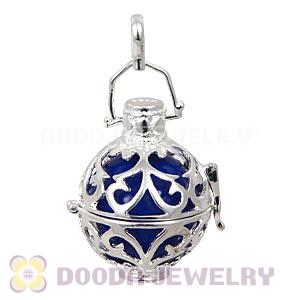 20mm Harmony Chime Ball In Silver Plated Filigree Cage Pendant Wholesale
