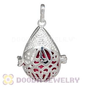 18mm Harmony Chime Ball In Silver Plated Filigree Cage Pendant Wholesale