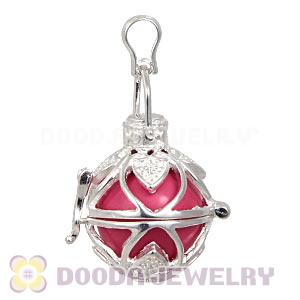 18mm Harmony Chime Ball In Silver Plated Filigree Cage Pendant Wholesale