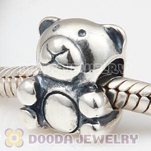 925 Sterling Silver Teddy Bear Charm Beads Wholesale