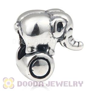 S925 Sterling Silver Elephant Charm Beads Wholesale
