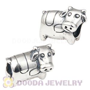925 Sterling Silver Cow Charm Beads Wholesale