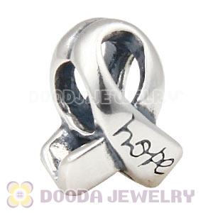 S925 Sterling Silver Breast Cancer Awareness Ribbon Hope Charm