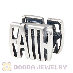 European 925 Sterling Silver FAITH Charm Message Bead Wholesale