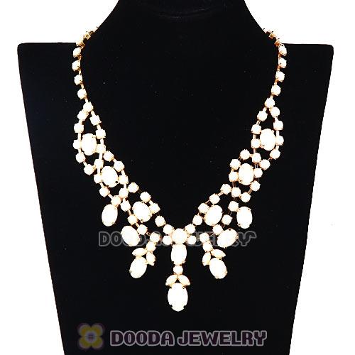 Chunky Multilayer Resin Rhinestone Choker Bib Collar Necklace Wholesale
