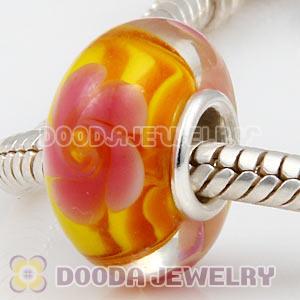 925 sterling silver single core Charm Jewelry glass beads