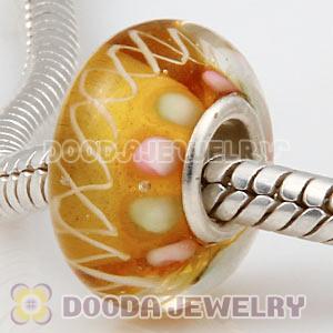 925 sterling silver single core Charm Jewelry glass beads