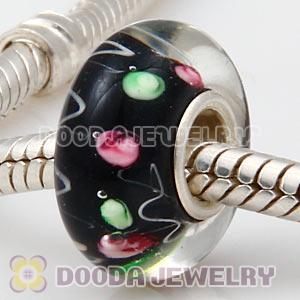 925 sterling silver single core Charm Jewelry glass beads