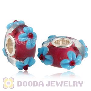 925 sterling silver single core Charm Jewelry glass beads