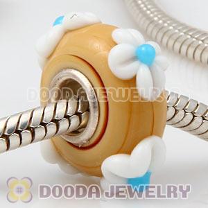925 sterling silver single core Charm Jewelry glass beads