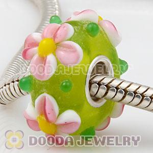 925 sterling silver single core Charm Jewelry glass beads