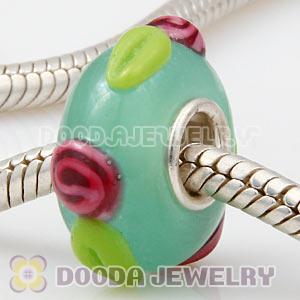 925 sterling silver single core Charm Jewelry glass beads