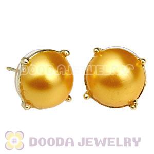 2013 Fashion Gold Plated Golden Pearl Bubble Stud Earrings Wholesale