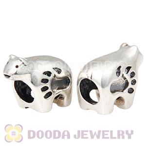 European 925 Sterling Silver Polar Bear Charm Beads Wholesale