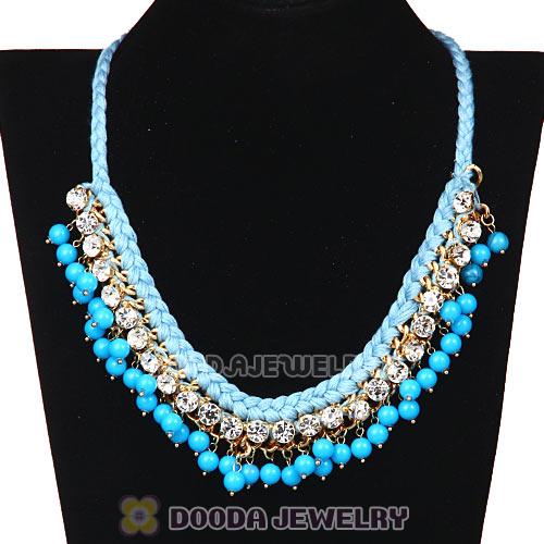 Fashion Ladies Costume Jewelry Crystal Beaded String Necklace Wholesale