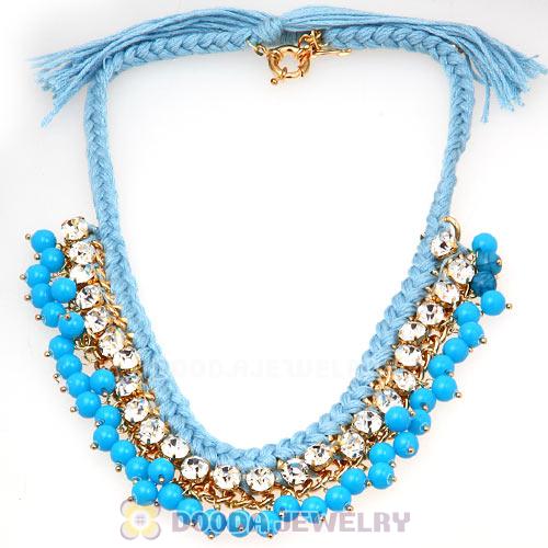Fashion Ladies Costume Jewelry Crystal Beaded String Necklace Wholesale