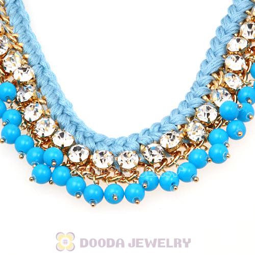 Fashion Ladies Costume Jewelry Crystal Beaded String Necklace Wholesale