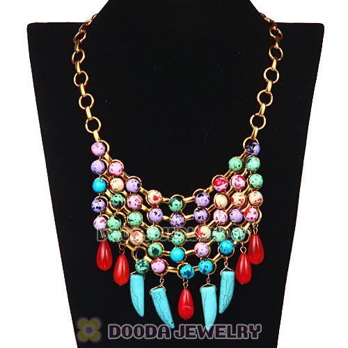 2013 Fashion Ladies Statement Beaded Necklace Costume Jewelry