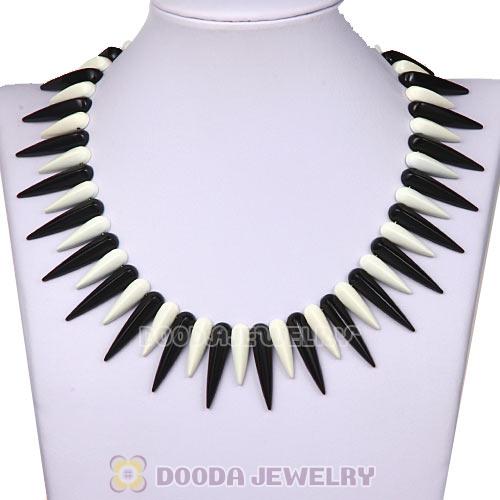 Gothic Punk Rock Jewelry Enamel Rivet Spike Choker Necklace
