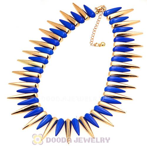 Gothic Punk Rock Jewelry Enamel Rivet Spike Choker Necklace