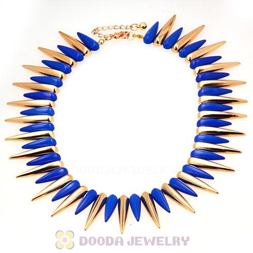 Gothic Punk Rock Jewelry Enamel Rivet Spike Choker Necklace