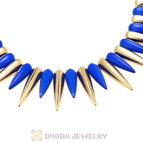 Gothic Punk Rock Jewelry Enamel Rivet Spike Choker Necklace