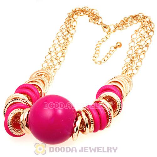 Ethnic Gold Chains Big Ball Choker Collar Necklace Wholesale