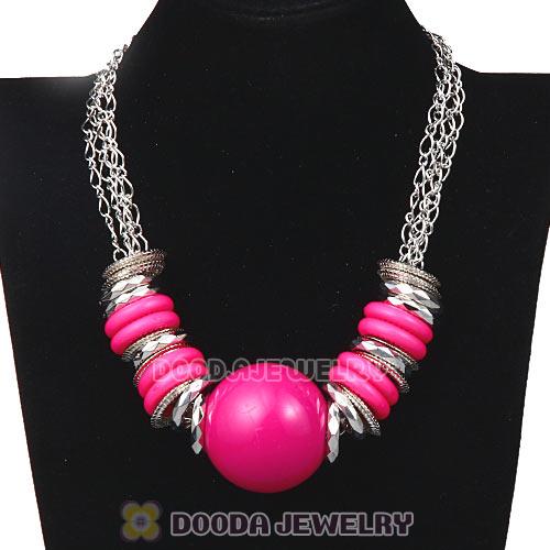 Ethnic Multilayer Chunky Chain Hoop Big Ball Choker DIY Necklace