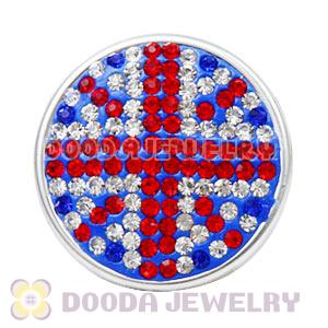 Handmade CCB Pave Crystal British Flag Beads For Bracelets Wholesale