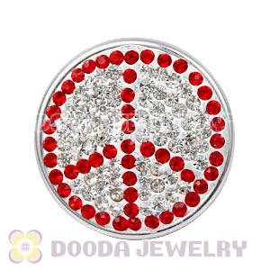 Handmade CCB Pave Crystal Peace Sign Charms For Bracelets Wholesale