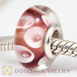 925 sterling silver single core Charm Jewelry glass beads