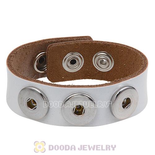 White Noosa Amsterdam Leather Bracelet Nude Wholesale