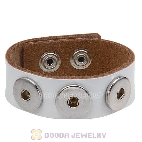 White Noosa Amsterdam Leather Bracelet Nude Wholesale