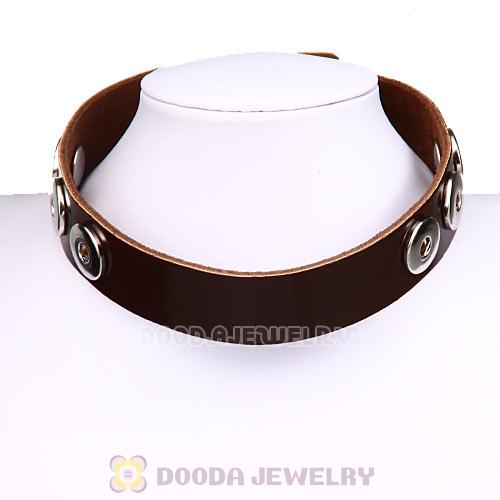 Dark Brown Noosa Amsterdam Leather Necklaces Nude Wholesale