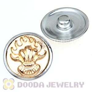 Cheap Gold Plated Alloy Metal Noosa Chunks Button Wholesale