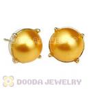 2013 Fashion Gold Plated Bubble Stud Earrings Pearl Wholesale