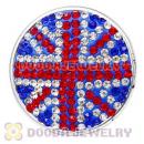 Handmade CCB Pave Crystal British Flag Beads For Bracelets Wholesale